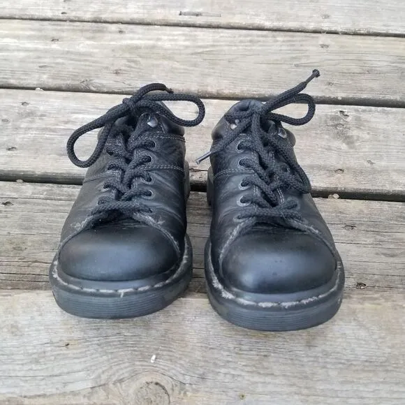 Dr Martens Kyle Lace-up Oxford Shoes Black Leather Size Woman's 8