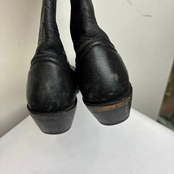Durango Black Western Cowboy Boots Women's 9.5 M Indie Boho