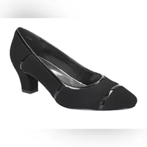 Easy Street Womens Datia Pointed Toe Kitten Heel Pumps. Size‎ 6.5 Color: Black
