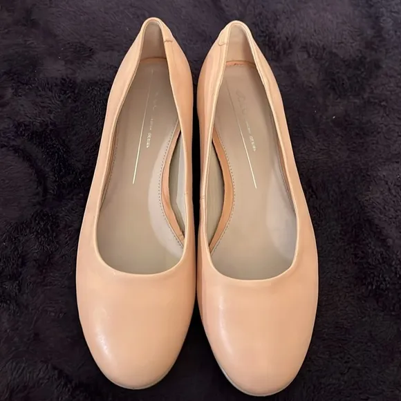 ECCO Anine Ballet Flat Pale Pink Leather Size 8 EU 39 Women’s Shoes EUC​