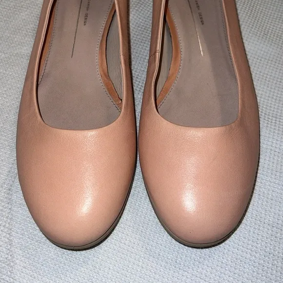 ECCO Anine Ballet Flat Pale Pink Leather Size 8 EU 39 Women’s Shoes EUC​