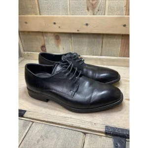 ECCO Black Leather Men's Sz 40 (US 8) Lace Up Dress Shoes