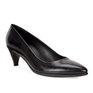 Ecco Black Pointy Sleek Leather Pump Shape 45 EU 40 US 9-9.5