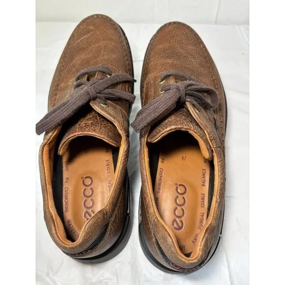 Ecco Distressed Leather Dress Shoes Size 13