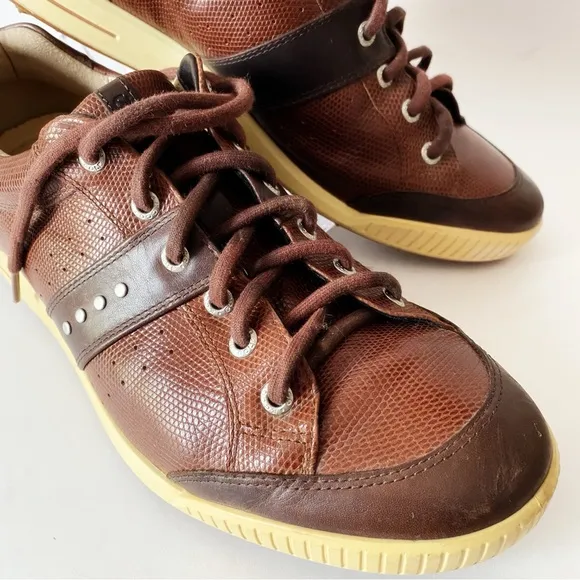 Ecco Golf Hydromax Street Retro Leather Spike-less Golf Shoes