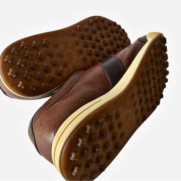 Ecco Golf Hydromax Street Retro Leather Spike-less Golf Shoes