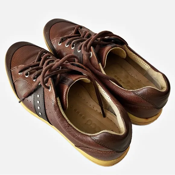 Ecco Golf Hydromax Street Retro Leather Spike-less Golf Shoes