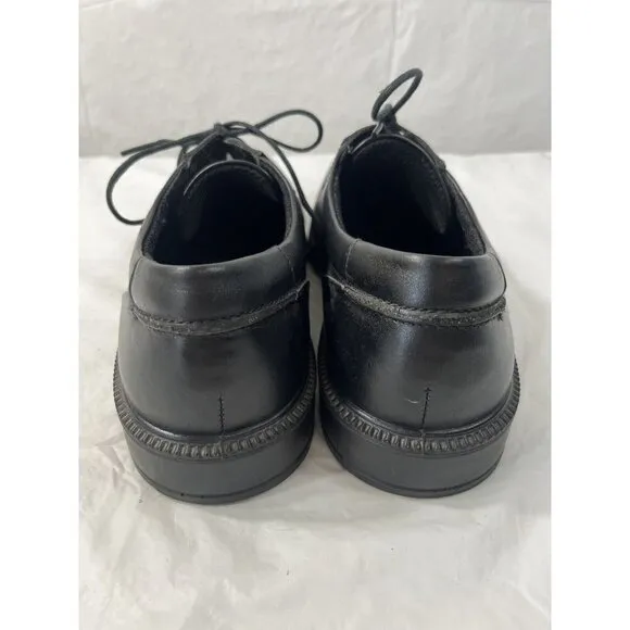 ECCO Helsinki Black Leather Lace Up Oxford Bicycle Toe Dress Shoes Sz 10