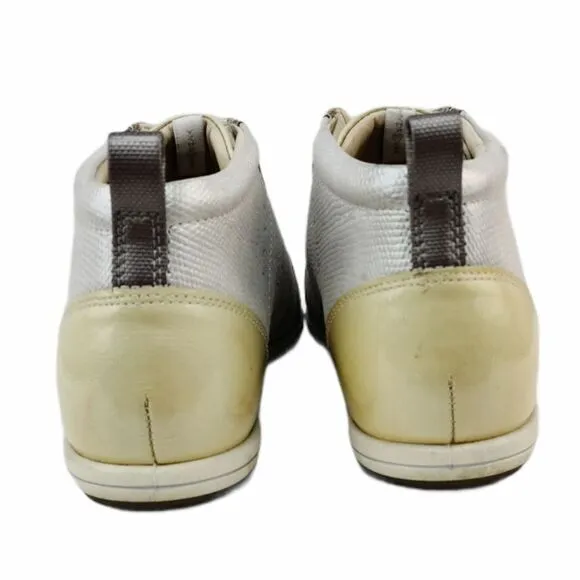 ECCO HydroMax Street Luxe Golf Shoes Leather Metallic Shine Size EU 39 USA 8 8.5