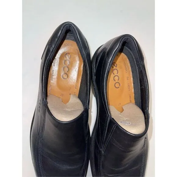 Ecco  Men's Black Leather Slip-On Loafer Dress Shoes Size EU 47 US 13