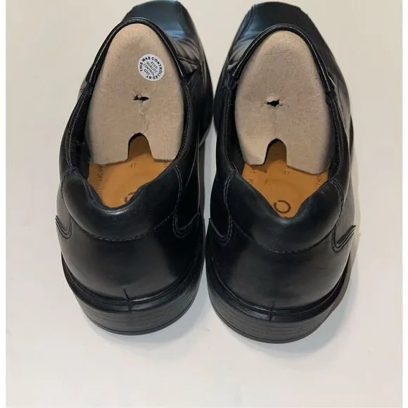 Ecco  Men's Black Leather Slip-On Loafer Dress Shoes Size EU 47 US 13