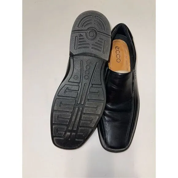 Ecco  Men's Black Leather Slip-On Loafer Dress Shoes Size EU 47 US 13