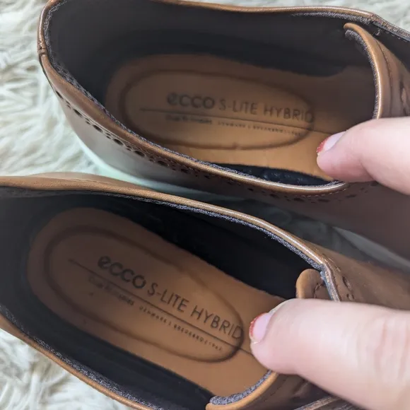 ECCO Men's S Lite Hybrid Perforated Oxford in Brown