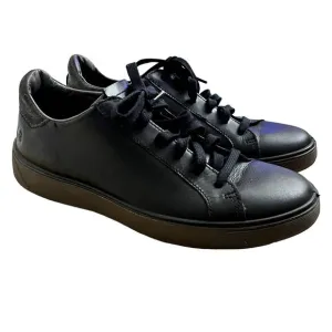 ECCO Men's size 7.5 Black Street Tray Leather Shoes Classic Sneaker Comfort