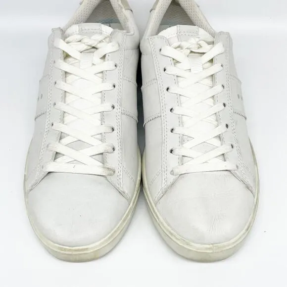 Ecco Men's Street Lite White Leather Sneakers Size 8-8.5