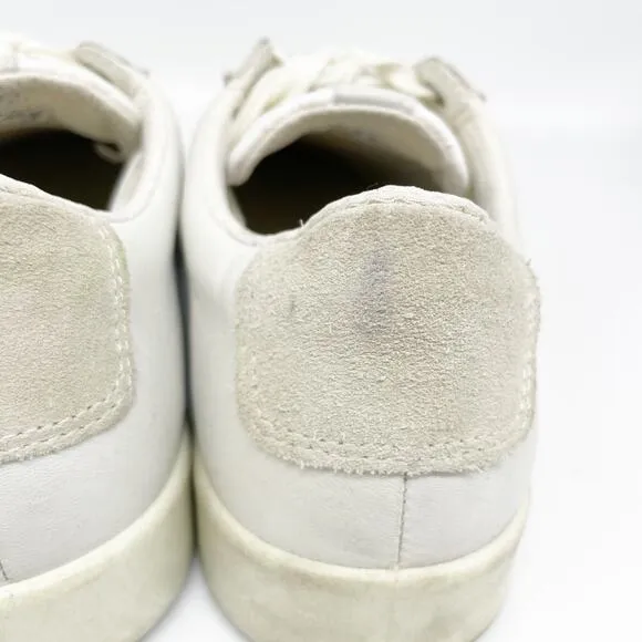Ecco Men's Street Lite White Leather Sneakers Size 8-8.5