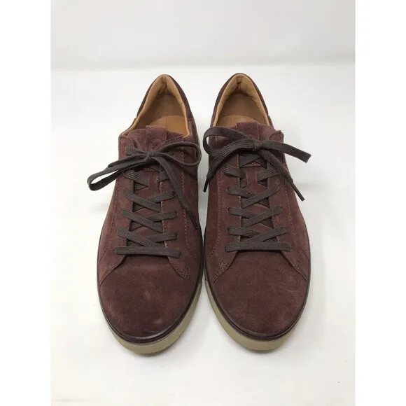 Ecco Men's Street Tray Tech Brown Suede Sneaker US 9-9.5 EU 43 Lace Up Shoes