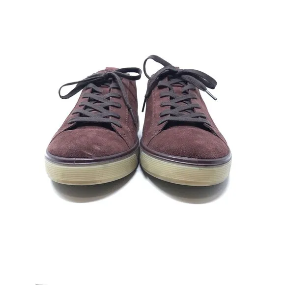 Ecco Men's Street Tray Tech Brown Suede Sneaker US 9-9.5 EU 43 Lace Up Shoes