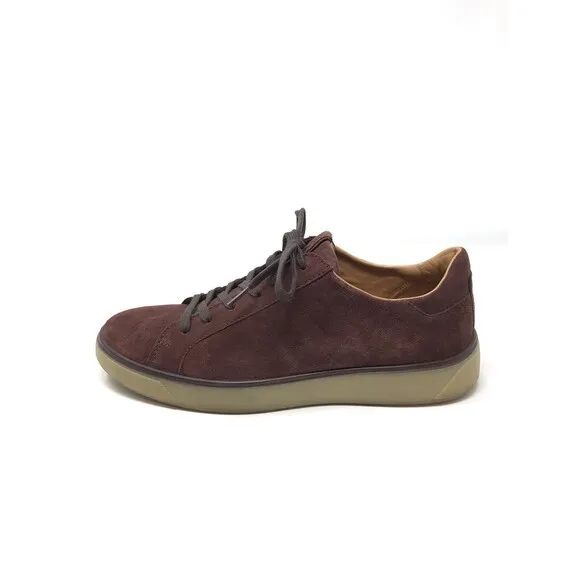 Ecco Men's Street Tray Tech Brown Suede Sneaker US 9-9.5 EU 43 Lace Up Shoes