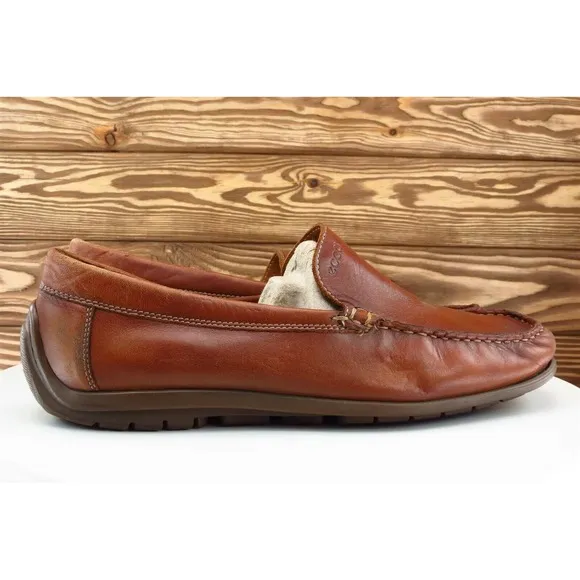 ECCO Shoes Sz 44 M Round Toe Brown‎ Loafer Leather Men