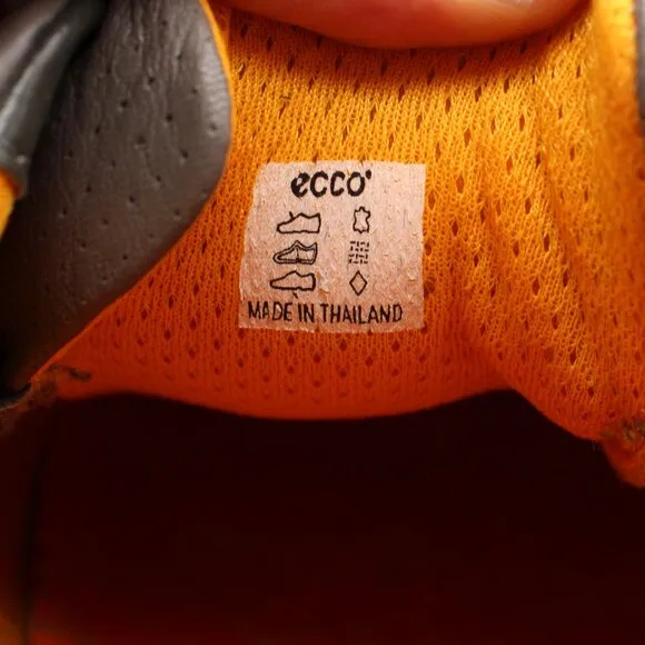 Ecco Street Hydromax Golf Shoes Men's Size EU 45 Spikeless Gray Orange Suede