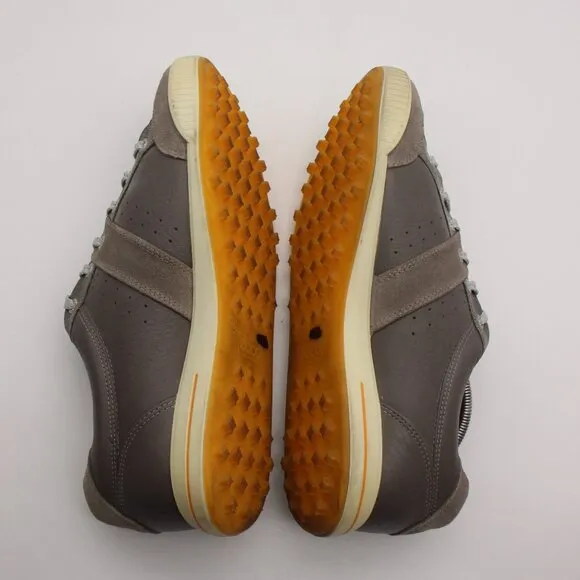 Ecco Street Hydromax Golf Shoes Men's Size EU 45 Spikeless Gray Orange Suede