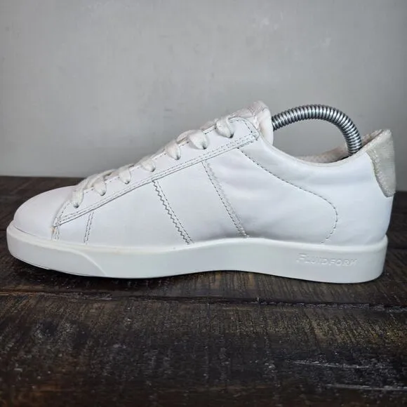 Ecco Street Lite Retro Womens Size 5-5.5 EU 36 Lace Up Shoes Sneakers White