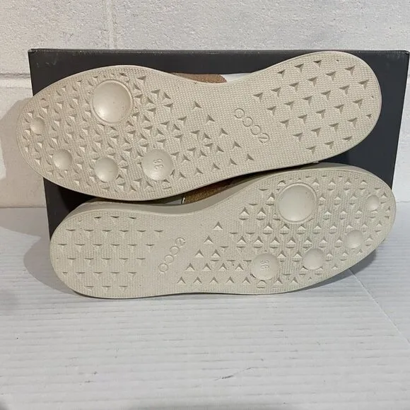 ECCO Street Lite Women's Leather Low Top Sneaker EU36/US 5-5.5 White/Bronze NIB