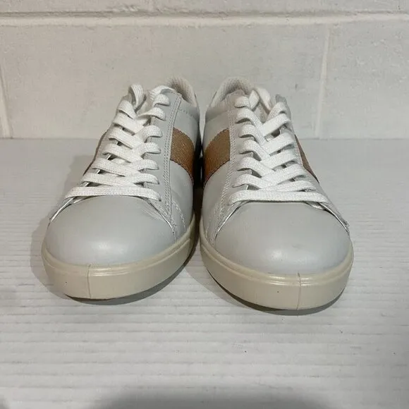 ECCO Street Lite Women's Leather Low Top Sneaker EU36/US 5-5.5 White/Bronze NIB