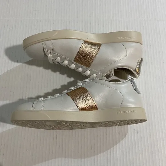 ECCO Street Lite Women's Leather Low Top Sneaker EU36/US 5-5.5 White/Bronze NIB