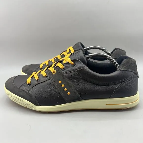 Ecco Street Premiere Spikeless Golf Shoes Men's 11 US, 45 EU Brown Orange Low