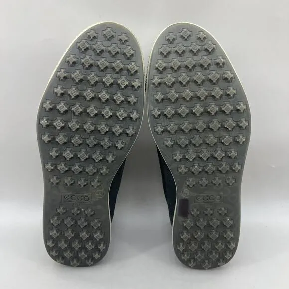 ECCO Street Retro Hydromax Golf Shoes Men Size 10 US, 44 EU Gray Suede Spikeless