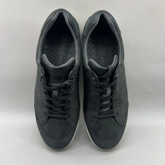 ECCO Street Retro Hydromax Golf Shoes Men Size 10 US, 44 EU Gray Suede Spikeless
