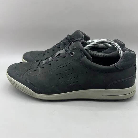 ECCO Street Retro Hydromax Golf Shoes Men Size 10 US, 44 EU Gray Suede Spikeless