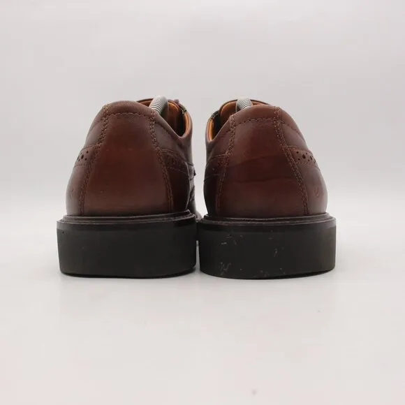 Ecco Wingtip Oxford Men's Size EU 41 US 8-8.5 Shoes Brown Leather Dress Shoes
