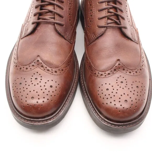 Ecco Wingtip Oxford Men's Size EU 41 US 8-8.5 Shoes Brown Leather Dress Shoes