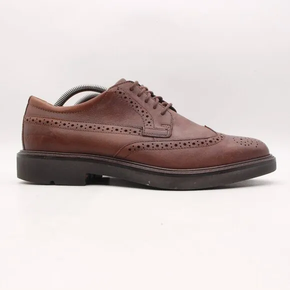 Ecco Wingtip Oxford Men's Size EU 41 US 8-8.5 Shoes Brown Leather Dress Shoes