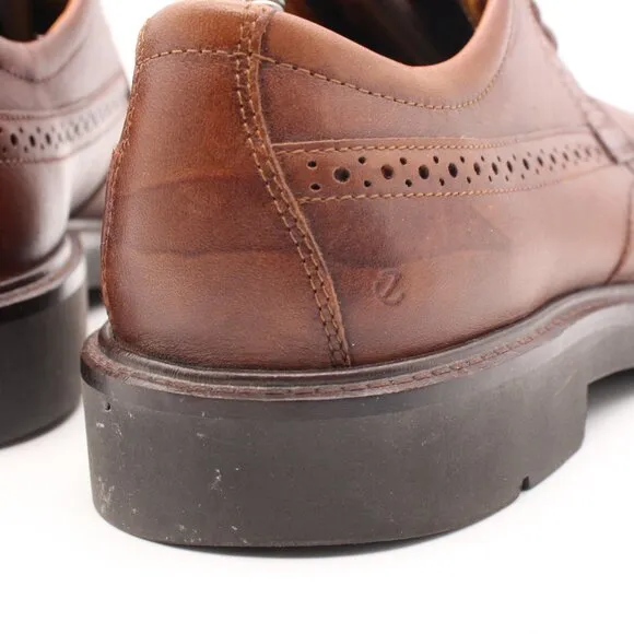 Ecco Wingtip Oxford Men's Size EU 41 US 8-8.5 Shoes Brown Leather Dress Shoes