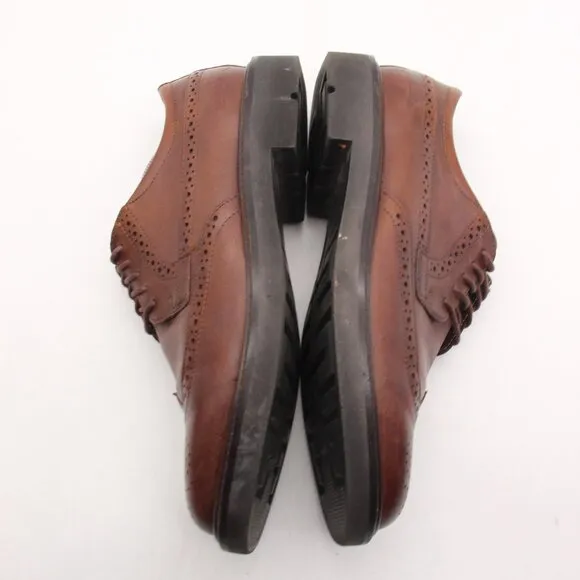 Ecco Wingtip Oxford Men's Size EU 41 US 8-8.5 Shoes Brown Leather Dress Shoes