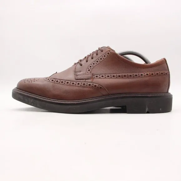 Ecco Wingtip Oxford Men's Size EU 41 US 8-8.5 Shoes Brown Leather Dress Shoes