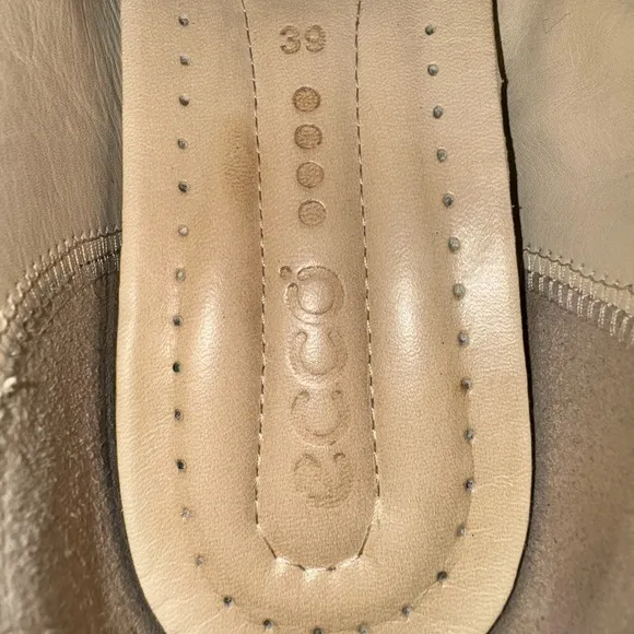 Ecco's Life Street Luxury High Top Sneaker Golf Gold Tan Shoes SZ 39 US 8 / 8.5