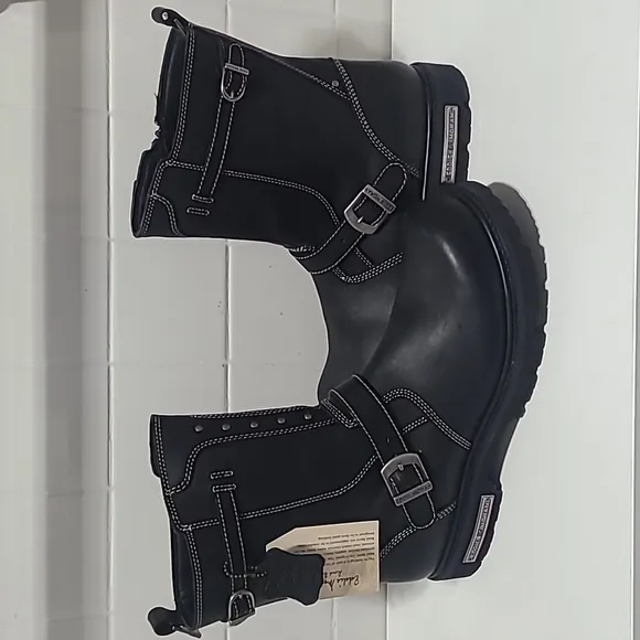 Eddie Moran Vintage Road Boots Bikers cowboy western rodeo leather black…