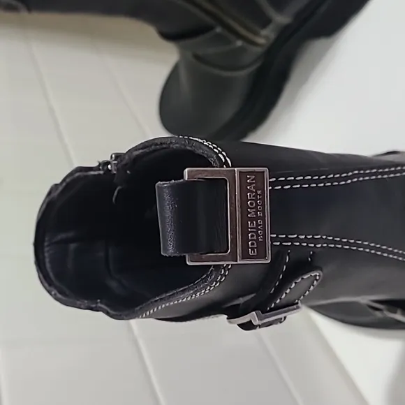 Eddie Moran Vintage Road Boots Bikers cowboy western rodeo leather black…