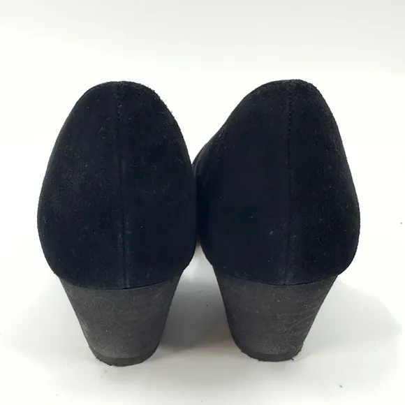 Eileen Fisher Hilly D'Orsay Pumps Womens 9 Black Suede Heels Classic Dress Shoes