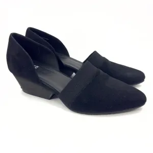 Eileen Fisher Hilly D'Orsay Pumps Womens 9 Black Suede Heels Classic Dress Shoes