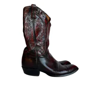 el dorado vintage distressed brown cowboy boots size 11.5