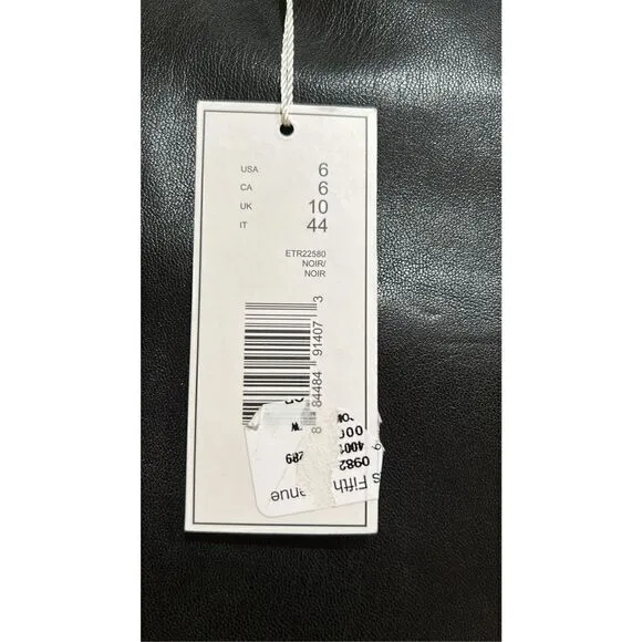 Elie Tahari Vegan Leather Midi Dress Size 6
