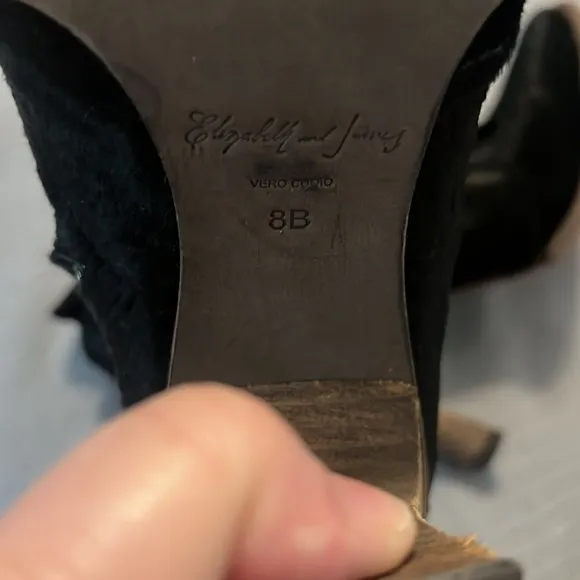 Elizabeth and James pointed toe ankle boots velvet  SZ 8 club wear going out