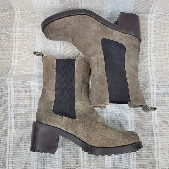 Emanuele Crasto Brown Suede Chelsea Boots Size 39/8.5