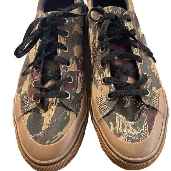 Emerica Lace Up Camo Skate Sneaker Men's Shoes Low Sz 11 Green Brown Camouflage